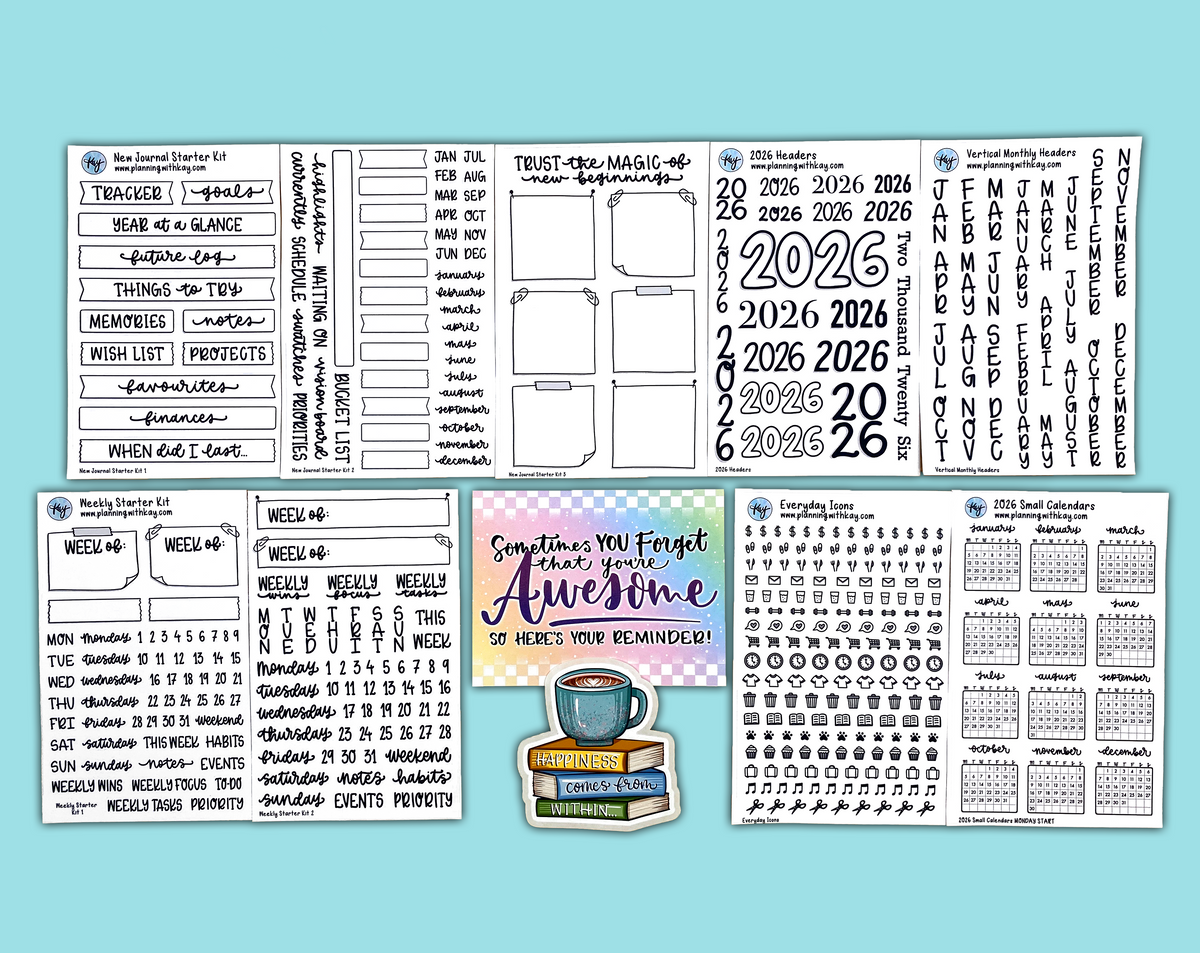2026 Starter Journaling Bundle – Planning With Kay