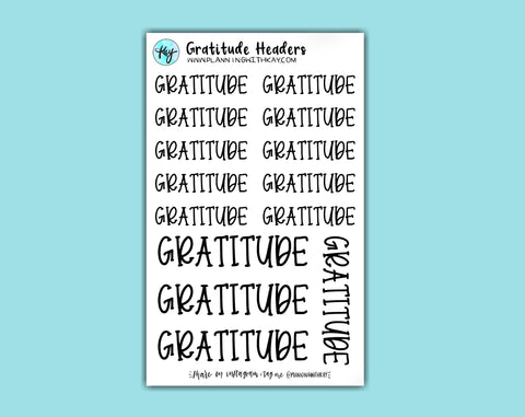 DIGITAL DOWNLOAD Gratitude Headers