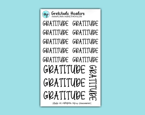 Gratitude Headers