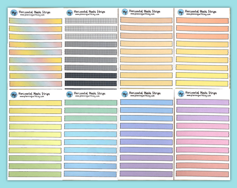Horizontal Washi Strips (8 colors available!)