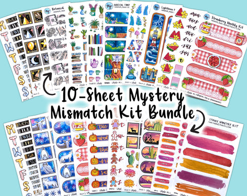 Mystery 10-Sheet "Mismatch Kit" Sticker Bundles!