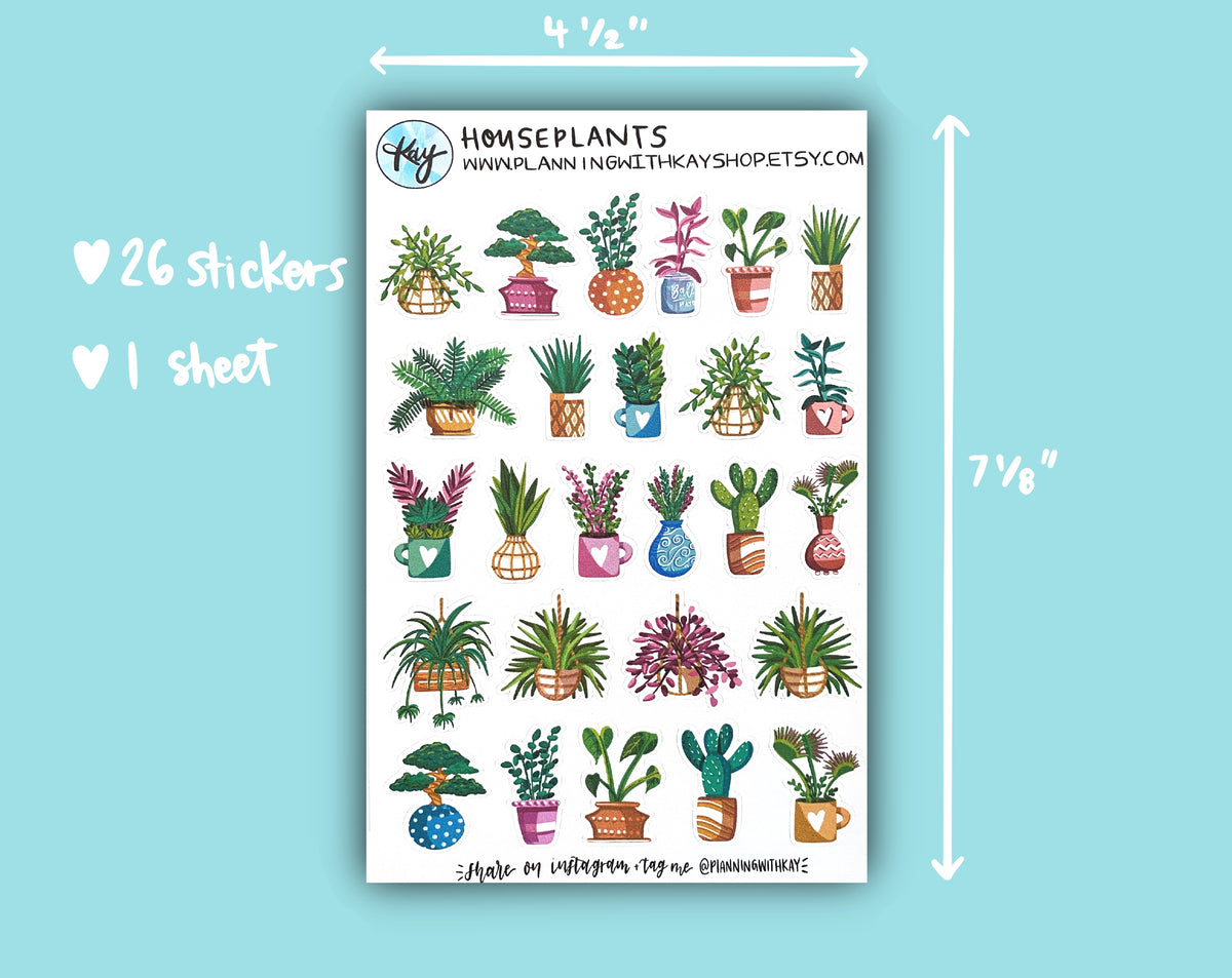 Houseplants Sticker Sheet