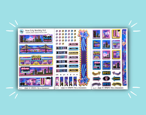DIGITAL DOWNLOAD Neon City Monthly Kit