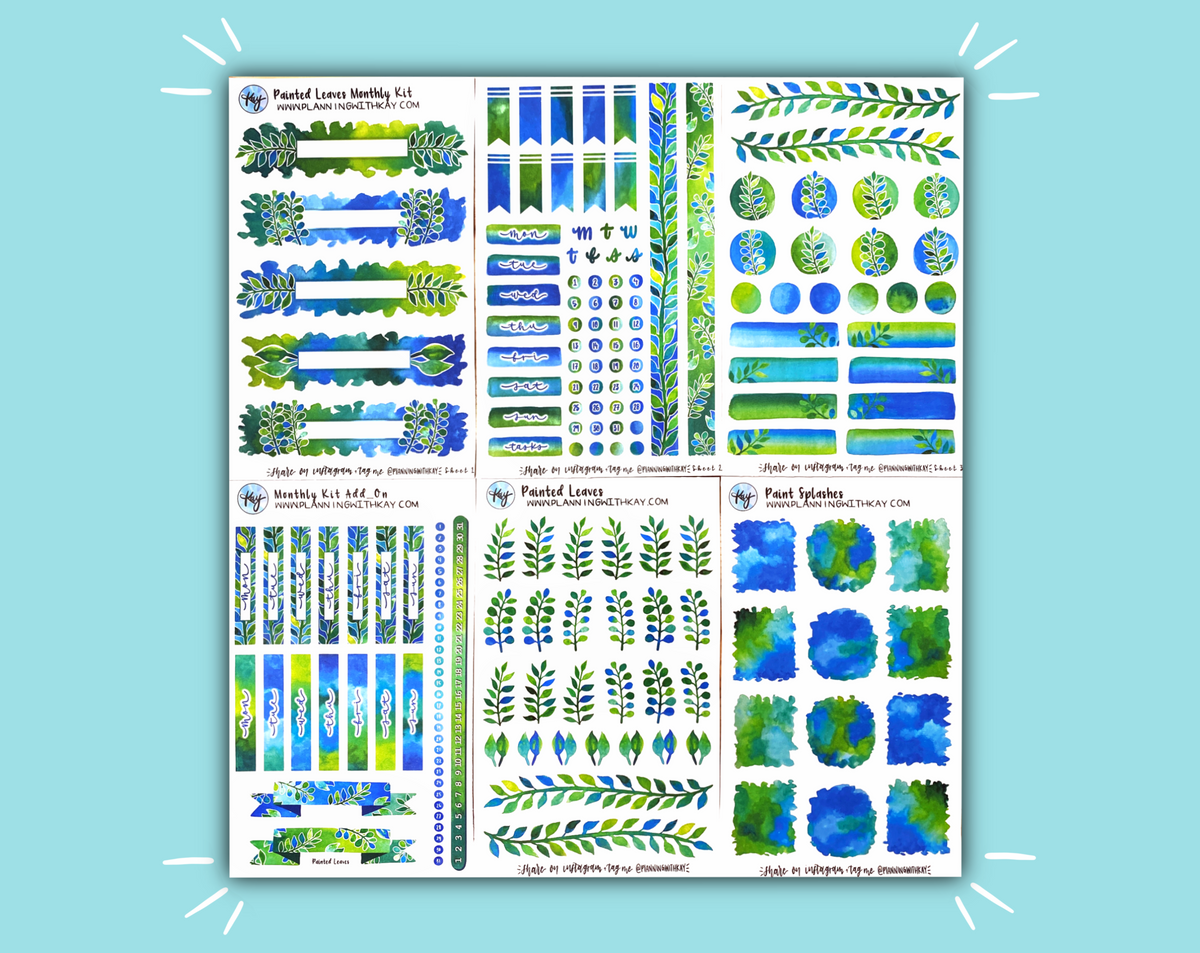"Painted Leaves" Full Collection! – Planning With Kay