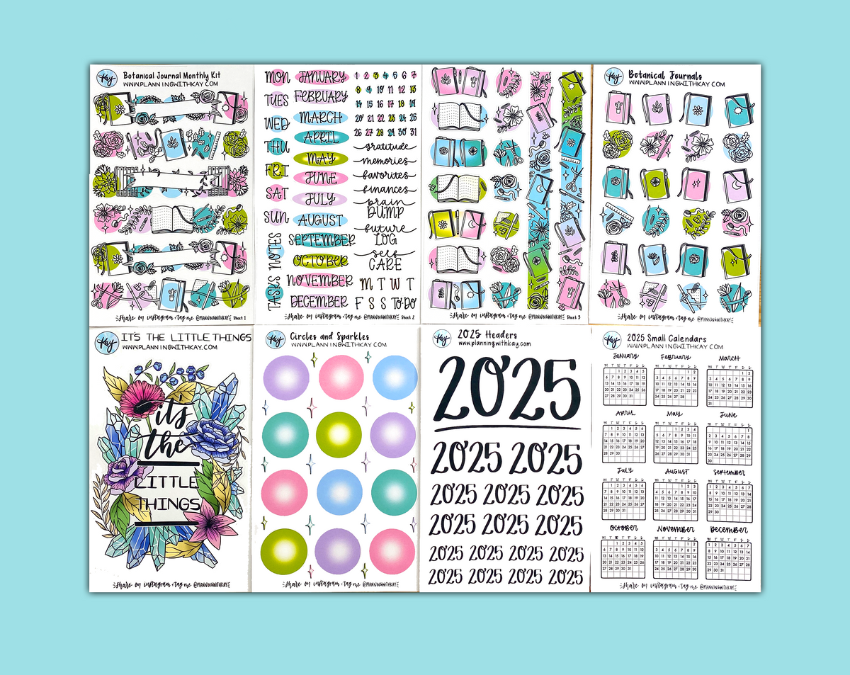 2025 Botanical Sticker Bundle Planning With Kay 2025 botanical sticker bundle planning with kay