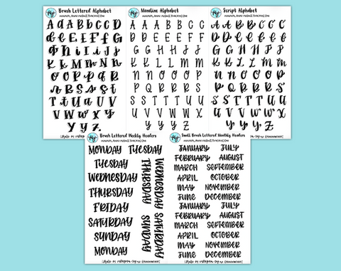 Alphabet and Headers Bundle