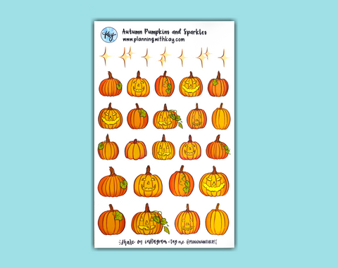 DIGITAL DOWNLOAD Autumn Pumpkins and Sparkles