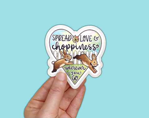 Backyard Bunny Die Cut Sticker