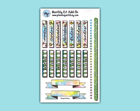 DIGITAL DOWNLOAD Monthly Kit Add-On (Backyard Bunny)