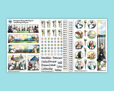 DIGITAL DOWNLOAD Backyard Bunny Monthly Kit