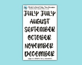 DIGITAL DOWNLOAD Brush Lettered Monthly Headers