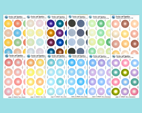 Circles and Sparkles (12 colors available!)
