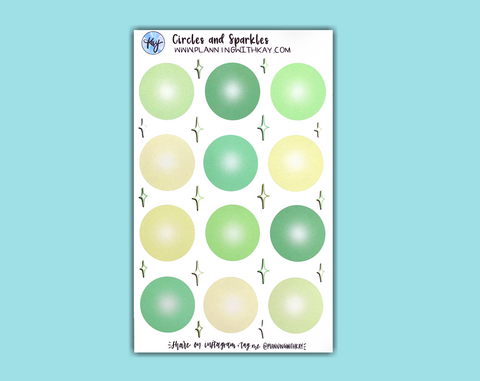 DIGITAL DOWNLOAD Circles and Sparkles (3 colors available!)