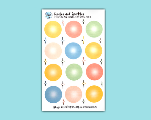 DIGITAL DOWNLOAD Circles and Sparkles (2 colors available!)