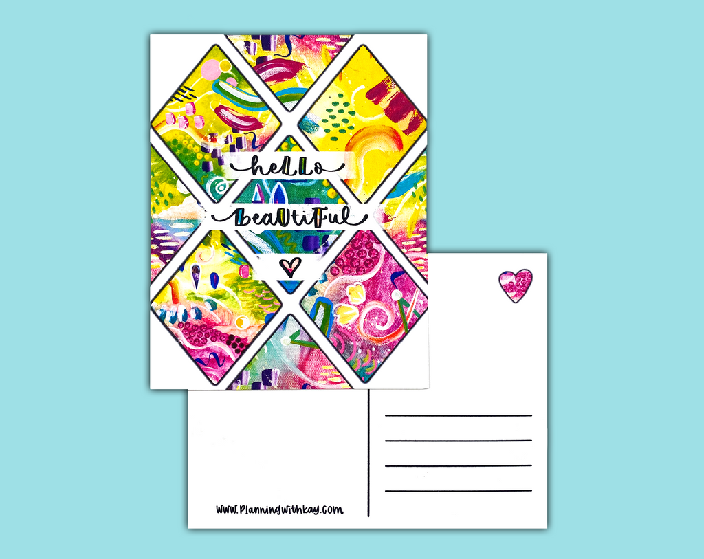 Post Card Colorful Colorful Canvas Postcard – Planning With Kay