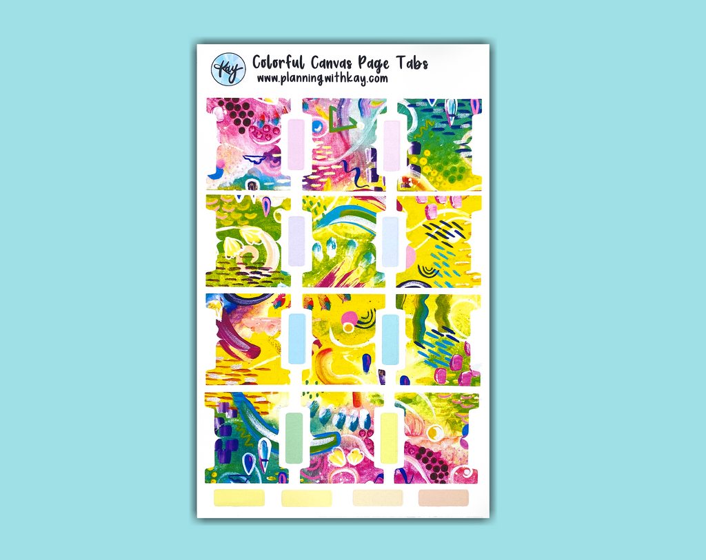 DIGITAL DOWNLOAD Colorful Page Tabs – Planning With Kay