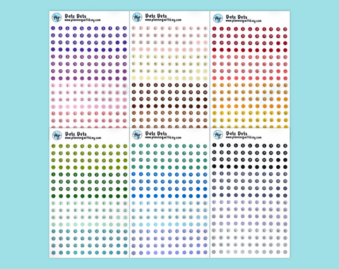 Dot Notation Datetime DIGITAL DOWNLOAD Date Dots (6 color variations!) – Planning With Kay