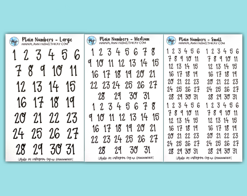Numbers Full Sheet Numbers – Planning With Kay