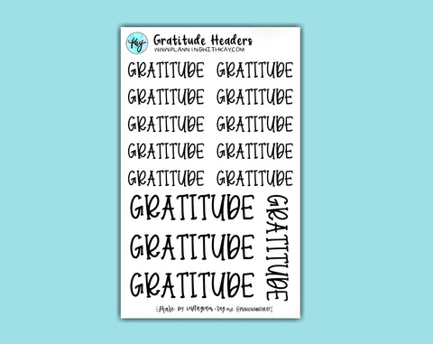 DIGITAL DOWNLOAD Gratitude Headers