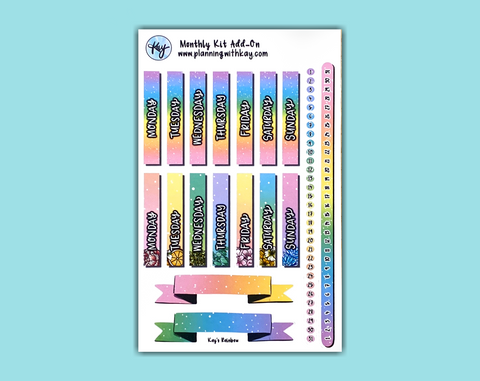 DIGITAL DOWNLOAD Monthly Kit Add-On (Kay's Rainbow)