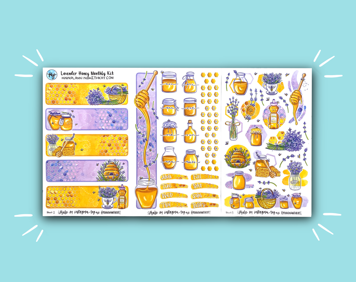 Lavender Honey Monthly Kit – Planning With Kay