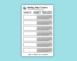 DIGITAL DOWNLOAD Monthly Habit Trackers