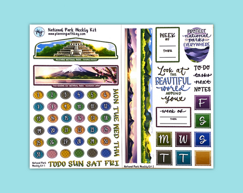 DIGITAL DOWNLOAD National Park Weekly Kit