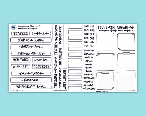 DIGITAL DOWNLOAD New Journal Starter Kit