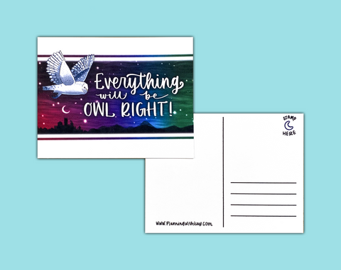 Nighttime Owl Postcard