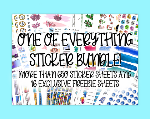 60%-OFF ONE OF EVERYTHING Physical Sticker Bundle (with 16 exclusive freebies)