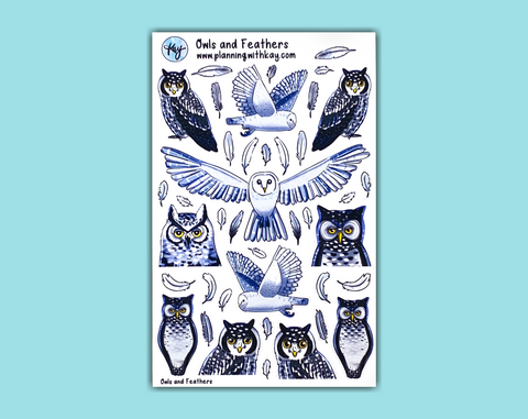 DIGITAL DOWNLOAD Owls & Feathers
