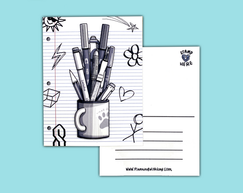 Pen and Paper Postcard