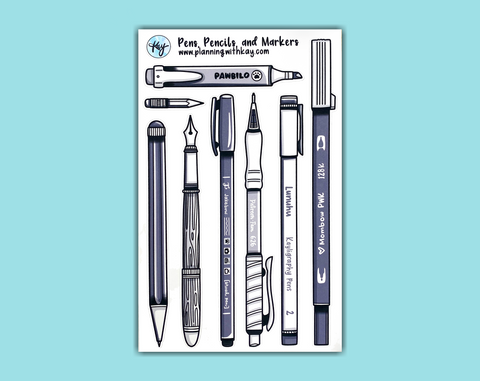 DIGITAL DOWNLOAD Pens, Pencils, and Markers