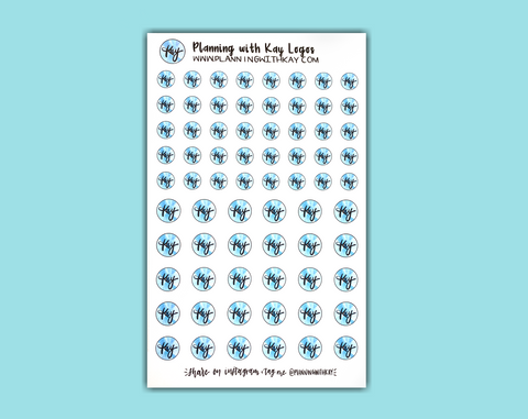 DIGITAL DOWNLOAD Planning with Kay Logo Stickers
