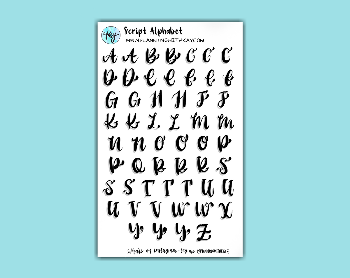 Script Alphabet – Planning With Kay