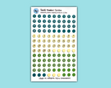 DIGITAL DOWNLOAD Small Number Circles (7 colors available!)