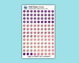 DIGITAL DOWNLOAD Small Number Circles (7 colors available!)