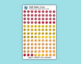 DIGITAL DOWNLOAD Small Number Circles (7 colors available!)