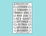 DIGITAL DOWNLOAD Sparkly Monthly Headers