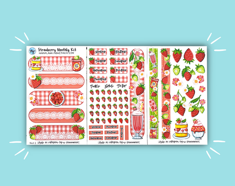 Printable Strawberry Sticker Set – The Seasonal Pages