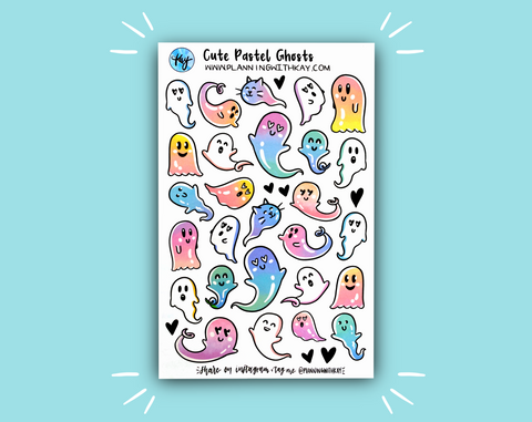 DIGITAL DOWNLOAD Cute Pastel Ghosts