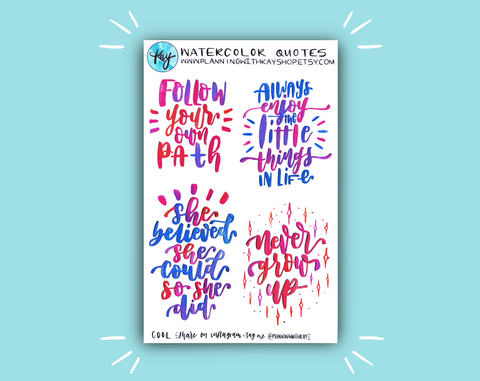 Watercolor Quotes