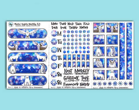 DIGITAL DOWNLOAD Winter Nights Monthly Kit