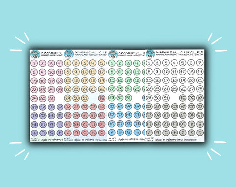 Four Sheets of Number Circles