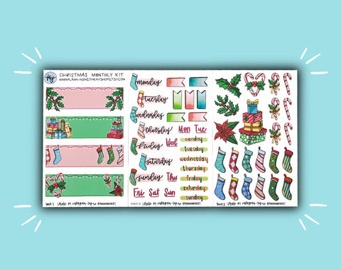 DIGITAL DOWNLOAD Christmas Monthly Kit