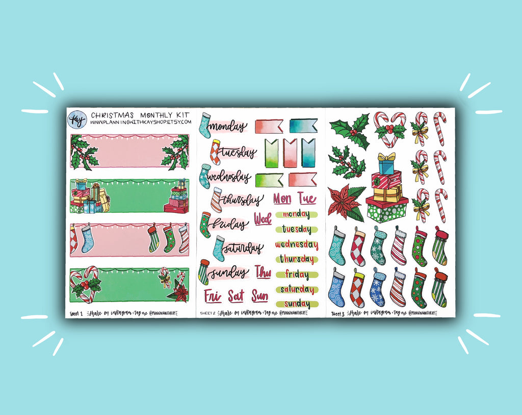 christmas-monthly-kit-stickers-for-planners-journals-organizers-planning-with-kay for Free Printable Avery 5160 Christmas Labels Christmas Monthly Kit | Stickers for Planners, Journals & Organizers – Planning With Kay for Free Printable Avery 5160 Christmas Labels