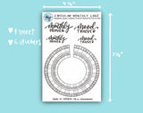 Circular Monthly Logs