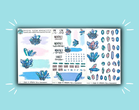 DIGITAL DOWNLOAD Crystal Clear Monthly Kit