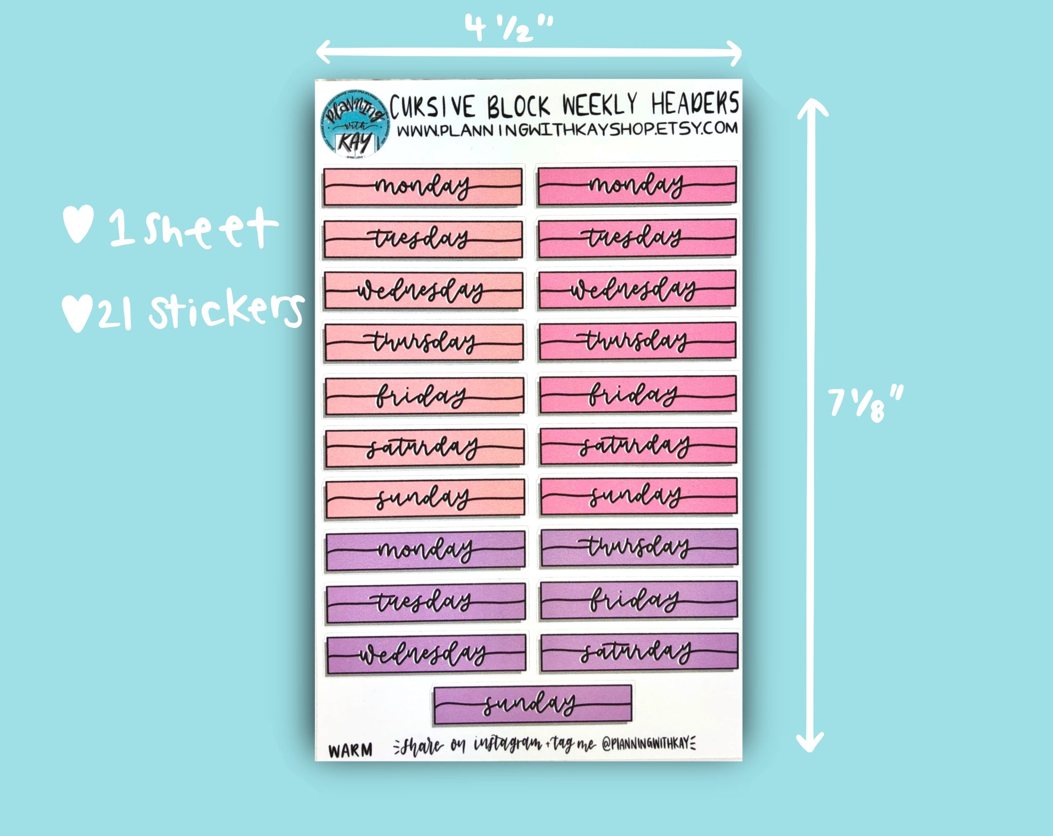 Weekly Heading Printable Headings