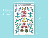 DIGITAL DOWNLOAD Flowers and Hummingbird